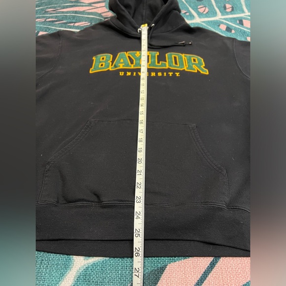 Vintage Champion Baylor University Bears Drawstring Hoodie W/ Varsity Lettering - Picture 9 of 10